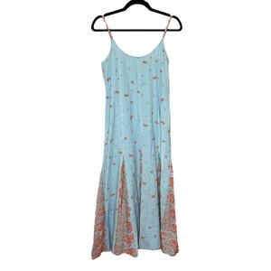 Roller Rabbit Tiered Pleated Floral Maxi Dress